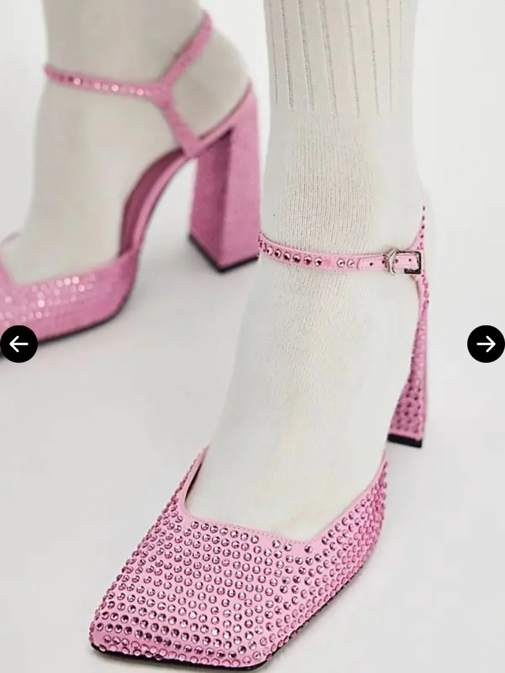 SCHUTZ Pink Studded Block Heel Sandals